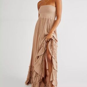 Free people nude maxi dress